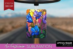 Stained Glass Flowers Air Freshener PNG - Floral PNG Product Image 1