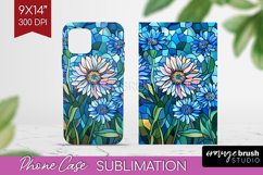 Stained Glass Flowers Phone Case PNG - Floral Case PNG Product Image 1