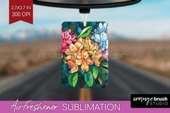 Stained Glass Flowers Air Freshener PNG - Floral PNG Product Image 1