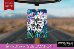 Family Quote Air Freshener PNG - Stained Flass Flowers PNG Product Image 1