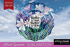Family Quote Wind Spinner Sublimation PNG - Stained Flass Product Image 1