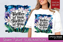 Family Quote Square Tshirt Background - Stained Flass PNG Product Image 1