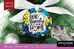 Family Quote Ornament PNG - Stained Flass Flowers PNG Product Image 1