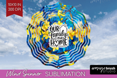 Family Quote Wind Spinner Sublimation PNG - Stained Flass Product Image 1