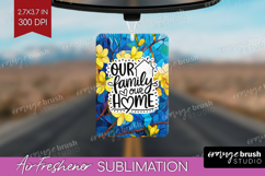 Family Quote Air Freshener PNG - Stained Flass Flowers PNG Product Image 1