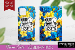 Family Quote Phone Case PNG - Stained Flass Flowers Case PNG Product Image 1