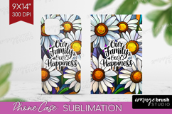 Family Quote Phone Case PNG - Stained Flass Flowers Case PNG Product Image 1