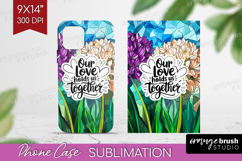 Family Quote Phone Case PNG - Stained Flass Flowers Case PNG Product Image 1
