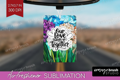 Family Quote Air Freshener PNG - Stained Flass Flowers PNG Product Image 1