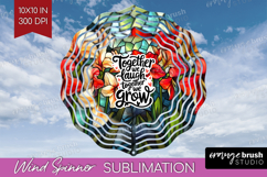 Family Quote Wind Spinner Sublimation PNG - Stained Flass Product Image 1