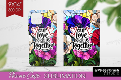 Family Quote Phone Case PNG - Stained Flass Flowers Case PNG Product Image 1