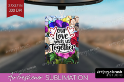 Family Quote Air Freshener PNG - Stained Flass Flowers PNG Product Image 1
