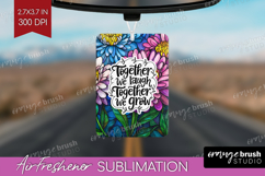 Family Quote Air Freshener PNG - Stained Flass Flowers PNG Product Image 1