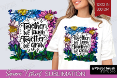 Family Quote Square Tshirt Background - Stained Flass PNG Product Image 1