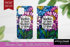 Family Quote Phone Case PNG - Stained Flass Flowers Case PNG Product Image 1