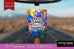 Family Quote Air Freshener PNG - Stained Flass Flowers PNG Product Image 1