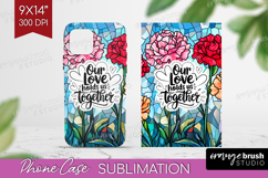 Family Quote Phone Case PNG - Stained Flass Flowers Case PNG Product Image 1