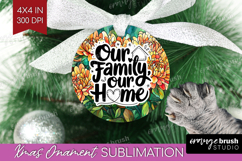 Family Quote Ornament PNG - Stained Flass Flowers PNG Product Image 1