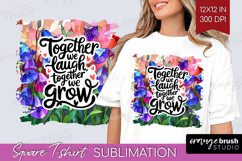 Family Quote Square Tshirt Background - Stained Flass PNG Product Image 1