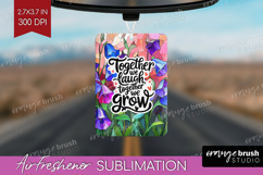 Family Quote Air Freshener PNG - Stained Flass Flowers PNG Product Image 1