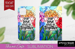 Family Quote Phone Case PNG - Stained Flass Flowers Case PNG Product Image 1