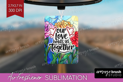Family Quote Air Freshener PNG - Stained Flass Flowers PNG Product Image 1