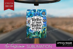 Family Quote Air Freshener PNG - Stained Flass Flowers PNG Product Image 1