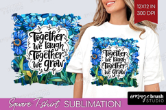 Family Quote Square Tshirt Background - Stained Flass PNG Product Image 1
