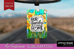 Family Quote Air Freshener PNG - Stained Flass Flowers PNG Product Image 1