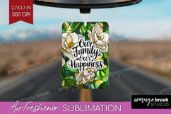 Family Quote Air Freshener PNG - Stained Flass Flowers PNG Product Image 1