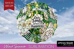 Family Quote Wind Spinner Sublimation PNG - Stained Flass Product Image 1