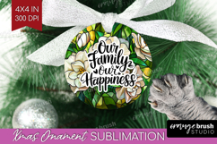 Family Quote Ornament PNG - Stained Flass Flowers PNG Product Image 1