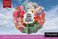Family Quote Wind Spinner Sublimation PNG - Stained Flass Product Image 1