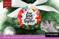 Family Quote Ornament PNG - Stained Flass Flowers PNG Product Image 1
