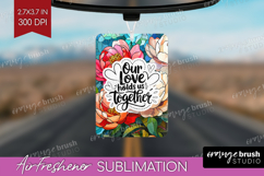 Family Quote Air Freshener PNG - Stained Flass Flowers PNG Product Image 1
