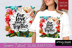 Family Quote Square Tshirt Background - Stained Flass PNG Product Image 1