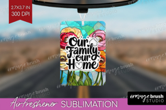 Family Quote Air Freshener PNG - Stained Flass Flowers PNG Product Image 1