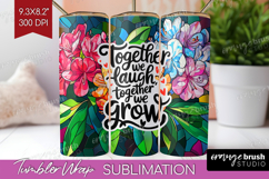 Family Quote Tumbler Wrap - Stained Flass Flowers Tumbler Product Image 1