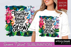 Family Quote Square Tshirt Background - Stained Flass PNG Product Image 1