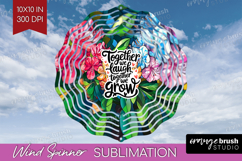 Family Quote Wind Spinner Sublimation PNG - Stained Flass Product Image 1