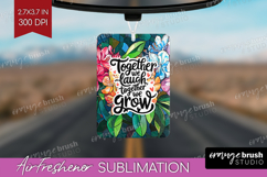 Family Quote Air Freshener PNG - Stained Flass Flowers PNG Product Image 1