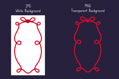 Vintage Tied Bow Frames PNG Clipart Product Image 3