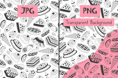 Sweet Dessert Doodle Seamless Pattern &amp; Digital Paper Product Image 3