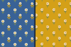 Vintage Daisy Seamless Patterns &amp; Digital Papers Product Image 3