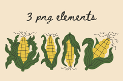 Corn Abstract Minimal Art Set PNG JPG Product Image 3