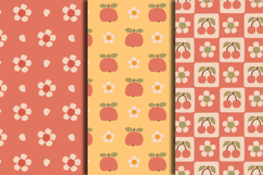 Pastel Fruits &amp; Berries Seamless Patterns, Digital Papers Product Image 3
