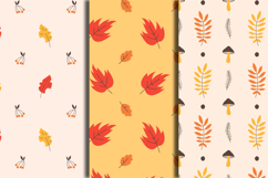 Fall Leaves Hand Drawn Seamless Patterns &amp; Digital Papers Product Image 3