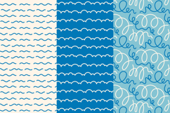 Blue Wavy Line Seamless Patterns &amp; Digital Papers Product Image 3