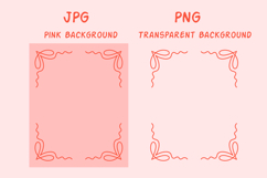 Art Nouveau Line Frames PNG Clipart Product Image 3