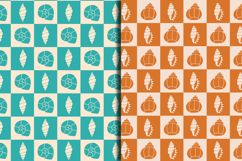 Sea Life Checkerboard Seamless Patterns &amp; Digital Papers Product Image 3